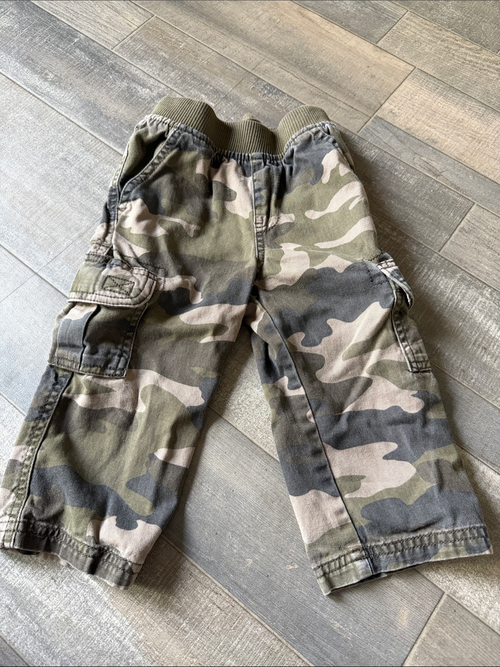 The Children's Place Olive & Tan Camo Cargo Pants
